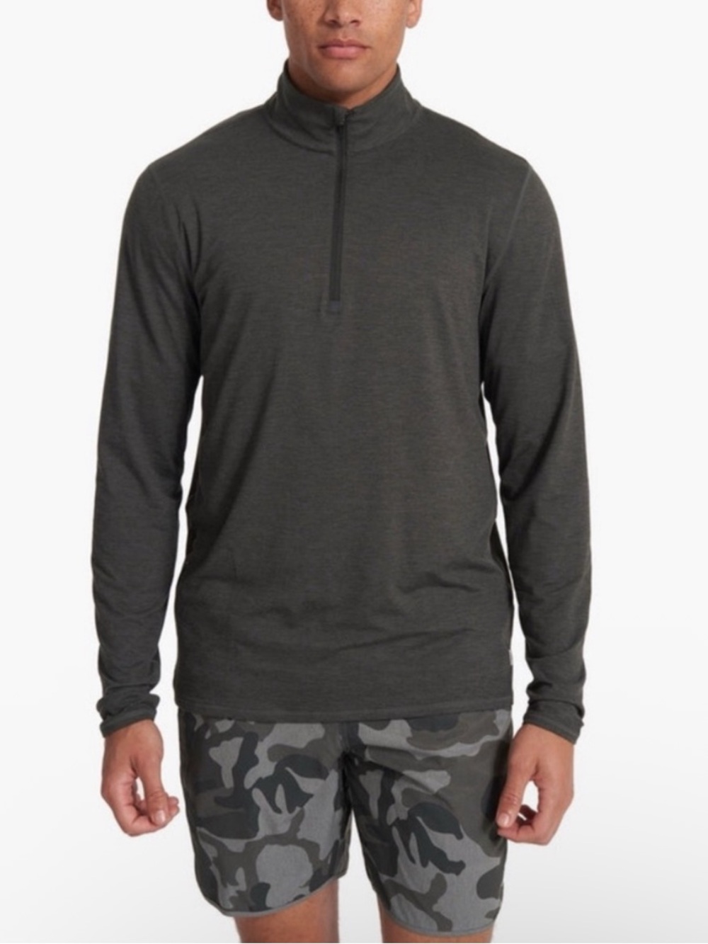 Vuori Ease Performance Half Zip 2.0 Men’s Size Small In Dark Grey Heather